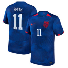 Women 2023/24 USA Smith,Sophia - 11 Away Blue Authentic Jersey