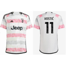 Women 2023/24 juventus 11 - CUADRADO Away Pink And Black Authentic Jersey