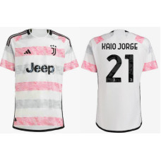 Youth 2023/24 juventus 21 - KAIO JORGE Away Pink And Black Replica Jersey