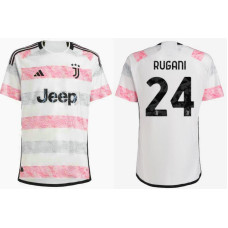 Women 2023/24 juventus 24 - RUGANI Away Pink And Black Authentic Jersey