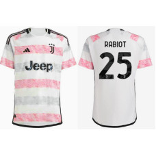 Women 2023/24 juventus 25 - RABIOT Away Pink And Black Authentic Jersey