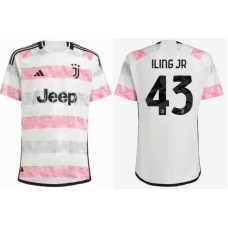 Women 2023/24 juventus 43 - ILING JR Away Pink And Black Authentic Jersey