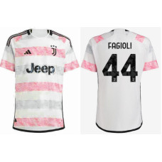 Women 2023/24 juventus 44 - FAGIOLI Away Pink And Black Authentic Jersey