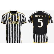 Women 2023/24 juventus 5 - LOCATELLI Home White And Black Authentic Jersey