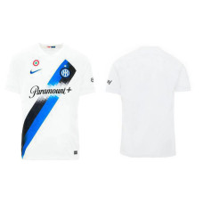 Youth CUSTOM 2023/24 Inter Milan Away White Authentic Jersey