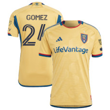 Men's Real Salt Lake Away Yellow Gomez,Tomas - 24 Replica 2023/24 Jersey