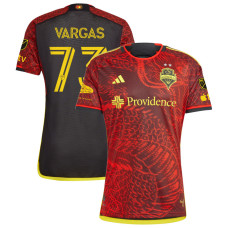 Youth Seattle Sounders FC Away Red Vargas,Obed - 73 Authentic 2023/24 Jersey